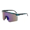 Fashionable outdoor windproof sand eye protection sports cycling glasses large frame integrated color sunglasses 9322