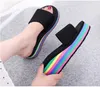 Stew Designer Slippers Women's Summer Heel Multi-coloured sandals Quality Fashion slippers Printed waterproof platform slippers Beach Fashion Sports slippers GAI