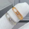 anéis para mulheres designer de diamante banhado a ouro 18K tamanho 6 7 8 marca de alta qualidade estilo clássico reproduções oficiais com caixa 002