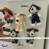 Plush Doll kylskåpsmagnet klistermärke Cowboy Dog Sticker Ins Style Po Message Board Stickers Heminredning Borttagbar 240228