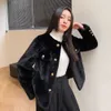 Black Velvet Winter Haining 2023 New Young Mink Fur Coat Women 876653