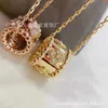 Designer Pendant Necklace Sweet Vanca Silver 18K Rose Gold Kaleidoscope Halsband Kvinnlig Lucky Four Leaf Clover Pendant Small Pretty Midje CLAVICLE CHAIN ​​NFP9