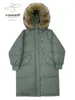 Trenchs de femmes Parkas Veste d'hiver mi-longueur en coton manteau surdimensionné coréen lâche épaissir vêtements de pain col de fourrure détachable