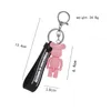 2024 monochrome violent bear keychain cute creative cartoon lovers key pendant doll bag key chains