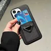 Handyhüllen Luxus-Leder-Designer-Hüllen für iPhone 14 Plus 13 12 Mini 11 Pro XR XS MAX 6 7 8 Plus Letter Mobile Cover Kartentasche iPhone-Hülle 240304