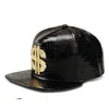 Ball Caps Pangkb Brand Big A Cap Gold Leather Metal Hat Headwear For Men Women Adt Outdoor Casual Sun Baseball 230626 Drop Delivery Dhga2