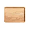 Plates Wooden Tray Rectangular Lightweight Tea Cup Storage Trays Dinner Plate Bamboo Dessert Serving Tableware For Home