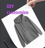 DIY Customize Hoodies Men Mens 여성 패션 블랙 흰색 빨간색 쿨 그레이 오렌지 스포츠웨어 인쇄 3D 고품질 면화 6069795