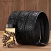 Riemen Nieuwe 3.5 CM V Gesp Koeienhuid Echt Lederen Riem Kwaliteit Legering Automatische Gesp Print Wasitbad Band Gift Bussiness Mannelijke Riem Mannen L240308