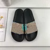 Slippers 2--Italiaanse lederen strandflats voor heren en dames thuis badkamer bloem geranium print sandalen dames luxe zomer SlideH240308