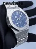 Homens Audempigut Luxury APS Factory Watch Movimento suíço épico Royal Oak 26120st Double Time Blue Dial Watch With Paperzqtv