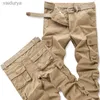Herren Camouflage Cargo Baumwolle Multi Taschen Militärische Taktische Streetwear Overalls Arbeitskampfhose 240308
