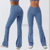 Calças Ativas Lu Yoga Pant Lemon Algin Mulheres Flared Leggings Bell Bottom Calças Grande Tamanho Menina Cintura Alta Ginásio Elástico Bunda Esporte LL Align Roupas de Ginástica 240308