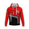 Nuova felpa con cappuccio da uomo 2023 stampata in 3D F1 racing pullover creativo a maniche lunghe con colletto con cappuccio felpa con cappuccio c