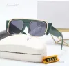 Glazen luxe glazen zonnebril man mode Goggle Outdoor Strand stralingsbescherming Zonnebril voor man vrouw hoge kwaliteit veelkleurig optioneel