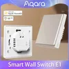 Умный настенный выключатель Aqara E1, версия, беспроводной Zigbee 30, без нейтрали, пульт дистанционного управления с одной клавишей, приложение Mi Home Homekt 240228