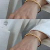 Designer Bracelet High Quality Sterling Sier Bamboo Jewelry Chain Women Fashion Gold Plated Gift B0050