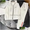 Men'S Tracksuits Designer Man Jackets Sets Tracksuit Hoodie Jumpers Suits Mens Terry Spring Autumn Outwears Coat Two Pieces Set M-5X Dhxzl