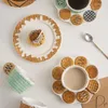 Tasses série de biscuits créatifs, vaisselle en céramique, assiette à gâteau à Dessert domestique, tasse à café de bureau