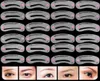 24 PCS Eyebrow Stencil Set Återanvändbart ögonbryn DIY Ritningsguide Styling Formning Grooming Mall Card Easy Makeup Beauty Kit7907998