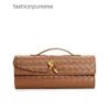 Handle Long New Clutch Stick Women Andiamo Lock Bag Fashion Bottegs Schulter 2024 Lady Hardware -Taschen Baguette -Schnalle Venetas Kreuz Geldbeutel Single gewebtes Otzb