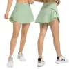 Robes Jupes-shorts de tennis athlétiques pour femmes avec poches Shorts intégrés Jupes actives de golf pour le sport, la course à pied, l'entraînement de gymnastique