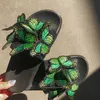 2024 Высочайшее качество GAI Тапочки сандалии на платформе с бабочкой Тапочки Дизайнерские женские летние шлепанцы на плоской подошве на открытом воздухе Ползунки для бассейна Пляжная обувь 36-41 евро