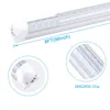 Tubi a LED a forma di V Integrano T8 Lampada da negozio a LED collegabile 2 4 5 6 8 Piedi Lampada fluorescente 120W 8Ft 4 file Tubi Luce per porta di raffreddamento Dhd0W