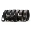 Belts Men Belt With Automatic Buckle Stylish Men's Faux Leather Micro Slide For