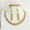 Dubaï coloré collier boucles d'oreilles bracelet ensemble de bijoux bijoux indiens de luxe mode style dîner fête quotidien vêtements accessoire 240228