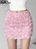 Sylcue розовая роза, милая, нежная, сексуальная, универсальная, облегающая, модная, модная юбка-карандаш для девочек, 240307