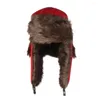 Berets Homens Mulheres Fur Trapper Chapéus de Inverno Chapéu de Esqui Russo Ushanka Cap