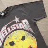 Camiseta de verão Hell Star Camisa Designer Rapper Lavado Pesado Artesanato Unissex Manga Curta T -Shirt Meninos Camisetas Gráfico Tee Hellstar Letter Smiley Face Rappe Mens Curto S-XL