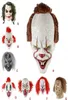 Maschera da clown spaventoso di Halloween Capelli lunghi Fantasma Maschera spaventosa Puntelli Rancore Fantasma Copertura Maschera da zombie Maschere in lattice realistiche Decorazioni per feste283b3353810