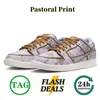 Designer casual skor för män kvinnor sneakers pastoral tryck panda vit svart grå dimma trippelrosa powerpuff flickor blomma röda stardust tränare sport sneaker gai