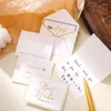 Envoltório de presente 20pcs feliz festival cartões cartão com envelopes papel bronzeando convite de aniversário para convidado