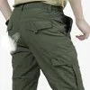 Erkekler Hafif Taktik Pantolon Nefes Alabilir Yaz Sıradan Ordu Askeri Uzun Pantolon Erkek Su Geçirmez Hızlı Kuru Kargo Pantolon 240226