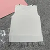 Tassel Sticked Vest Tank Letter Knits T Shirts For Women Designer Sleeveless tröja Vintage Style Crop Tank Tops