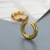 Mens And Womens Personality Thick Line Bar Round Small Circle Ear Buckle Wholesale Womens14K Gold Earrings