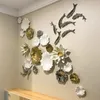 Ceramic Wall Decoration Fish Goldfish Lotus Leaf Threedimensional Background Hanging Pond Combination Pendant Room Decor 240306