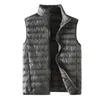 Winter Heren Eendendons Vest Jas Ultralight Mouwloos Pufferjack Mode Stand Kraag Winddicht Vest 240229