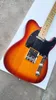 Novo clássico estilo telecaster mogno pôr do sol guitarra elétrica pescoço maple