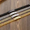 Personalisierte Armbänder für Männer und Frauen, Namensschild, Edelstahl, Goldkette, Paar-ID, Namensarmband, personalisierbar, 240301