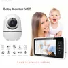 Baby Monitor Camera 5-inch video baby monitor with camera and audio 4X zoom 22 hour battery 2 temperature sensors within a 1000 foot range lullaby Q240308