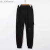 Men's Pants High tide brand mens pants fleece pocket lens terry fabric sweatpants men and couple basic pencil pants 240308