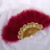 Decorative Figurines Wedding Feather Hand Fan Handmade Spanish Lace Fans For Party Gift 007 Luxurious