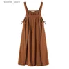 Maternity Dresses New Summer Loose Dress Fashion Casual Ladies Women Strap Dress L240308