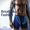 Underpants Men Long Leg Boxershorts Cotton Modal Soft Boxers Man Underwear Male Sexy Breathable U Pouch Big Penies S U-Convex