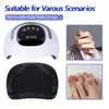 320W UV LED Nail Lamp 72LEDS Professional Gel Polish Drying with Automatic Sensing 4 Timer Dryer Manicure Salon Tools 240229