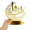 Évider Ramadan Lune Acrylique Table Ornement Eid Mubarak DIY Décoration Pour La Maison Kareem Cadeau Islamique Musulman Fournitures De Fête 240301